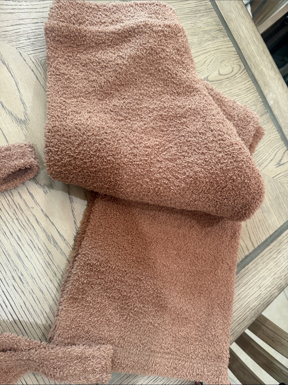 PINK Victoria's Secret Cozy Fuzzy Tank & Shorts Set - Brown - Picture 5 of 6